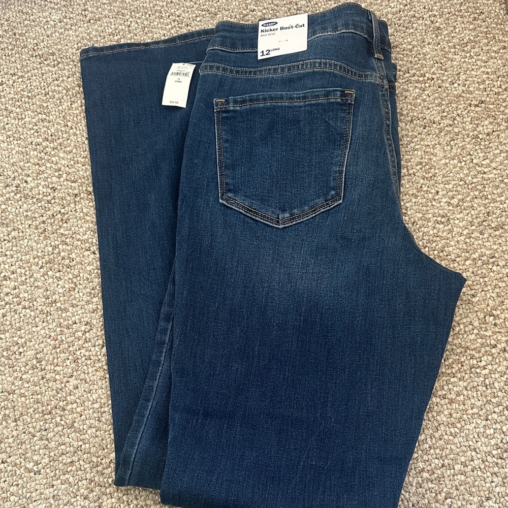 Old Navy Women's Dark Blue Boot Cut Jeans